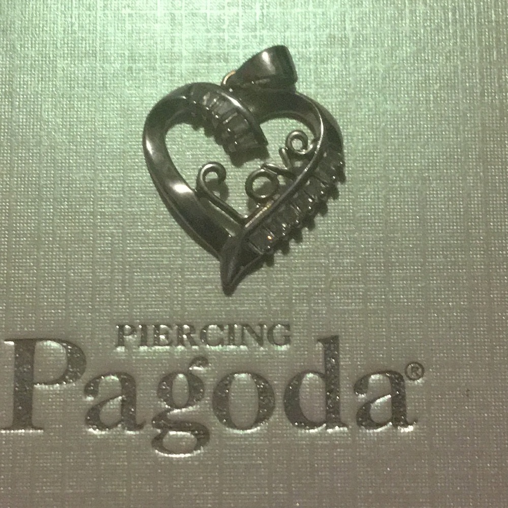 Silver “love” pendant w/ optional chain